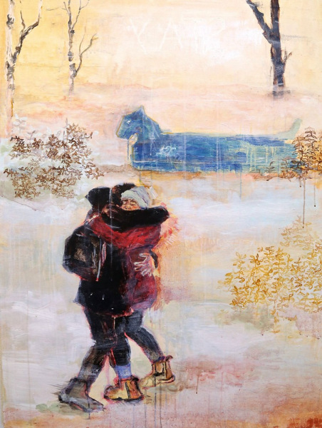 Stay, 2020, acrylic on canvas, 4 x 3 foot. Photo by Anica Neiman