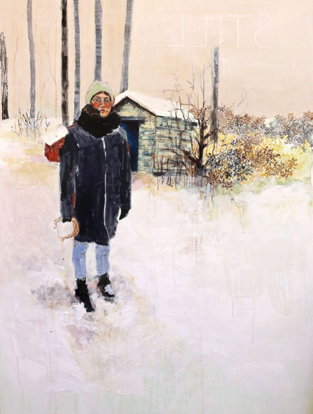 Still, 2020, acrylic on canvas; 4 x 3 foot. Photo by Anica Neiman